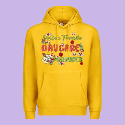 Santa's Favorite Daycare Provider Premium Hoodie Designed By Maliassmallbusiness