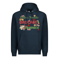 Navy santa's favorite daycare provider Premium Hoodie - MaliasSmallBusiness