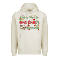 Oatmeal Heather santa's favorite daycare provider Premium Hoodie - MaliasSmallBusiness