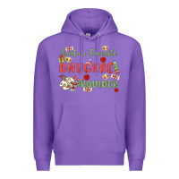 Purple santa's favorite daycare provider Premium Hoodie - MaliasSmallBusiness