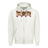 Oatmeal Heather mexico gnomes Zipper Hoodie - HRA Design Shop