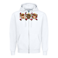 White mexico gnomes Zipper Hoodie - HRA Design Shop