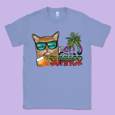 Hello Summer Classic Tee Designed By Sublimationcraftshop