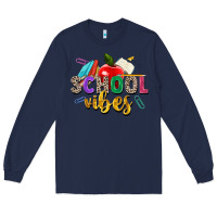 Navy school vibes Long Sleeve Tee - Zillion Design Studio