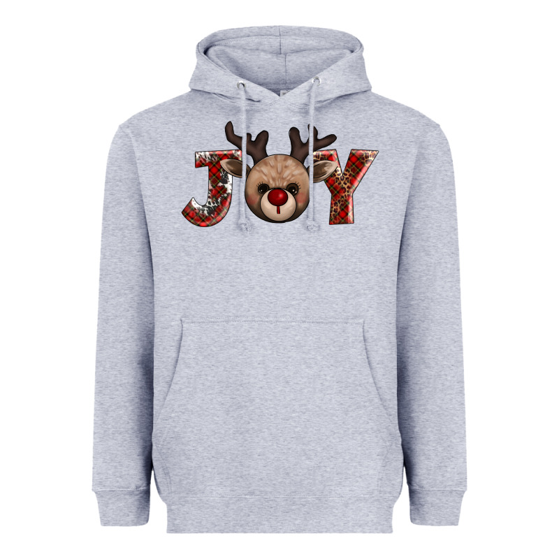 Joy Reindeer Heavyweight Hoodie by AdoDesignShop | Teevron