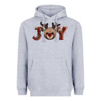 Heather Grey joy reindeer Heavyweight Hoodie - AdoDesignShop