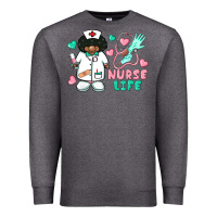 Charcoal Heather nurse life afro american nurse Premium Sweatshirt - BarkalooDesign