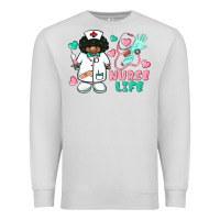 Dove Grey nurse life afro american nurse Premium Sweatshirt - BarkalooDesign