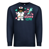 Nurse Life Afro American Nurse Premium Sweatshirt | Teevron