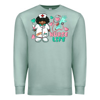 Seafoam nurse life afro american nurse Premium Sweatshirt - BarkalooDesign