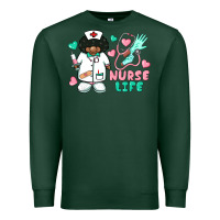 Sports Green nurse life afro american nurse Premium Sweatshirt - BarkalooDesign