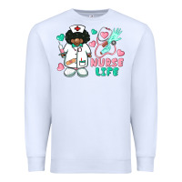 White nurse life afro american nurse Premium Sweatshirt - BarkalooDesign