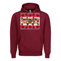 Burgundy mexico gnomes Zipper Hoodie - HRA Design Shop