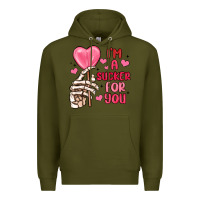 Army Green i m a sucker for you Premium Hoodie - MaliasSmallBusiness