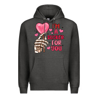Charcoal Heather i m a sucker for you Premium Hoodie - MaliasSmallBusiness