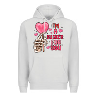 Dove Grey i m a sucker for you Premium Hoodie - MaliasSmallBusiness