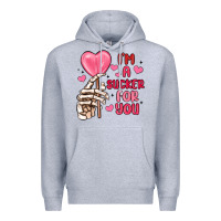Heather Grey i m a sucker for you Premium Hoodie - MaliasSmallBusiness