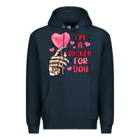 Navy i m a sucker for you Premium Hoodie - MaliasSmallBusiness