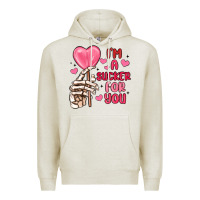 Oatmeal Heather i m a sucker for you Premium Hoodie - MaliasSmallBusiness