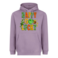 Lavender happy go lucky  with coin and shamrock Heavyweight Hoodie - Artiststas