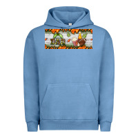Pigment Pebble Blue football dad Urban Hoodie - BundleAndBundleShop
