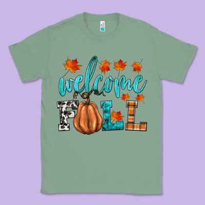 Welcome Fall Classic Tee Designed By Hra Design Shop