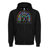 Black autism awareness Zipper Hoodie - CowhideDigitalArt