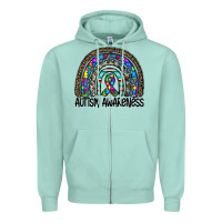 Seafoam autism awareness Zipper Hoodie - CowhideDigitalArt