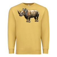 Antique Gold Rhino Illustrations Premium Sweatshirt - LillyAllenDesigns