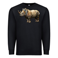 Black Rhino Illustrations Premium Sweatshirt - LillyAllenDesigns