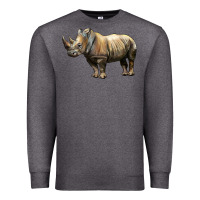 Charcoal Heather Rhino Illustrations Premium Sweatshirt - LillyAllenDesigns
