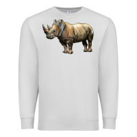 Dove Grey Rhino Illustrations Premium Sweatshirt - LillyAllenDesigns