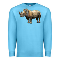 Ocean Blue Rhino Illustrations Premium Sweatshirt - LillyAllenDesigns