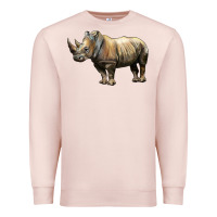 Pale Pink Rhino Illustrations Premium Sweatshirt - LillyAllenDesigns