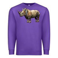 Purple Rhino Illustrations Premium Sweatshirt - LillyAllenDesigns