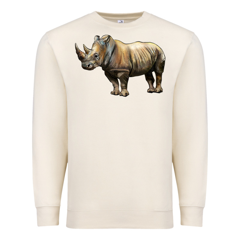Rhino Illustrations Premium Sweatshirt by LillyAllenDesigns | Teevron