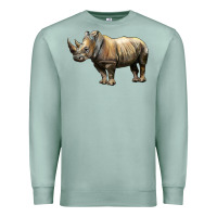 Seafoam Rhino Illustrations Premium Sweatshirt - LillyAllenDesigns