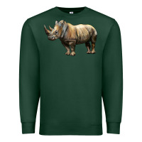 Sports Green Rhino Illustrations Premium Sweatshirt - LillyAllenDesigns