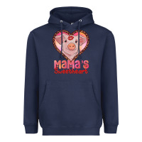 Navy mama's sweetheart baby pig Heavyweight Hoodie - AdoDesignShop
