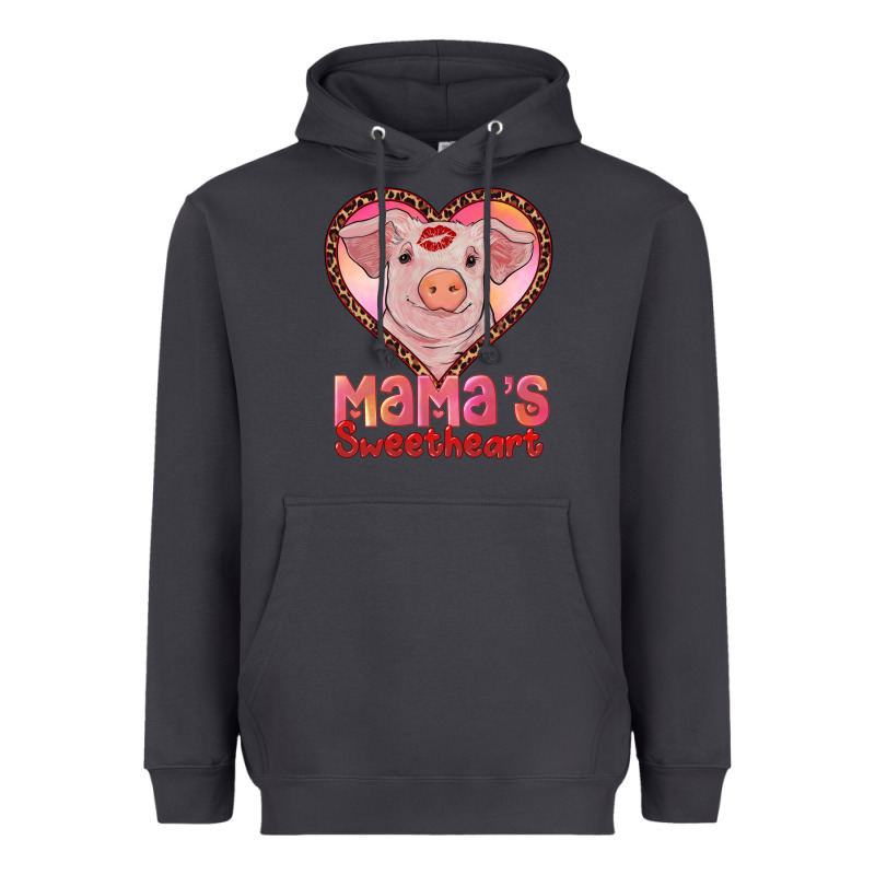 Mama's Sweetheart Baby Pig Heavyweight Hoodie by AdoDesignShop | Teevron
