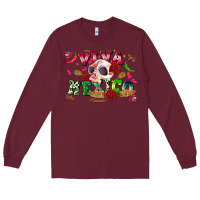 Burgundy viva mexico Long Sleeve Tee - CTS Tumbler Store