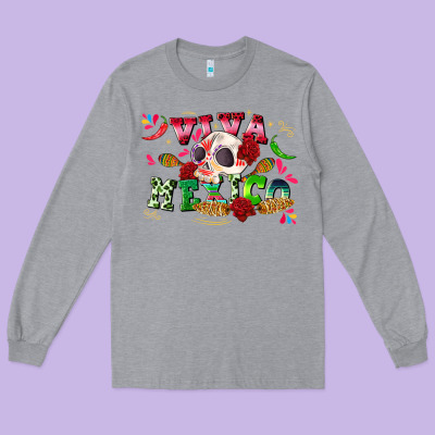 Viva Mexico Long Sleeve Tee Designed By Cts Tumbler Store