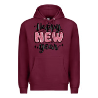 Burgundy happy new year Premium Hoodie - MaliasSmallBusiness
