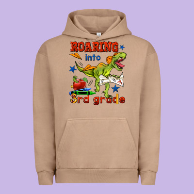 Roaring Into 3rd Grade Urban Hoodie Designed By Bundleandbundleshop