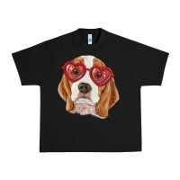 Black Beagle with love glasses Urban Heavy Tee - RanaPortraitStore