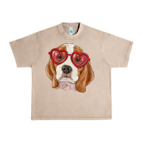 French Oak Beagle with love glasses Urban Heavy Tee - RanaPortraitStore