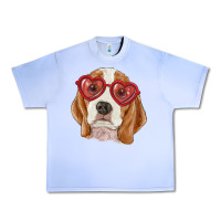Grape Ice Beagle with love glasses Urban Heavy Tee - RanaPortraitStore