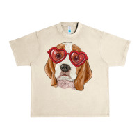 Sandshell Beagle with love glasses Urban Heavy Tee - RanaPortraitStore