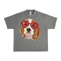 Tornado Beagle with love glasses Urban Heavy Tee - RanaPortraitStore