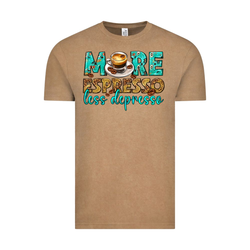 More Espresso Less Depresso Western Vintage Tee by texasbilliewilder | Teevron